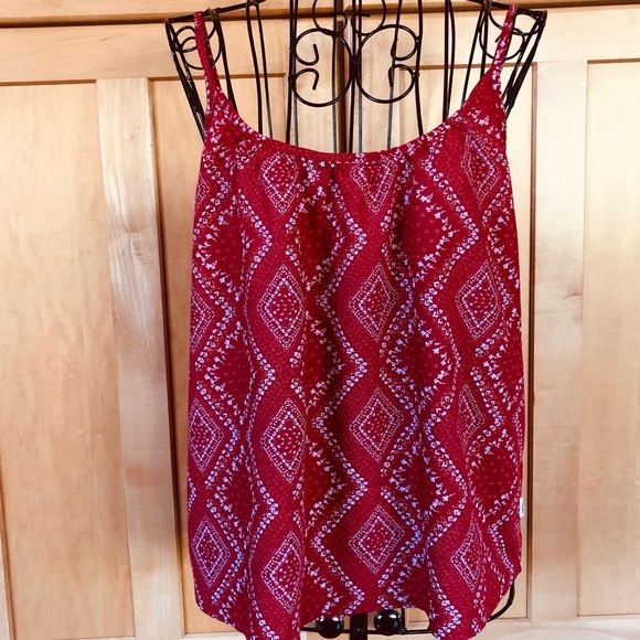 Vans red spaghetti adjustable strap tank Top Small - Picture 1 of 7
